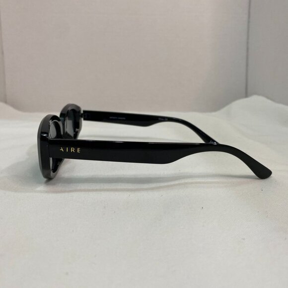 AIRE Affinity Oval Sunglasses Black Frame Smoke Mono Lens Unisex NWOT - Picture 7 of 11